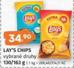 Konzum Lay's chips vybrané druhy nabídka