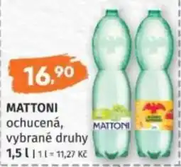 Konzum Mattoni ochucená, vybrané druhy nabídka