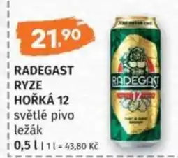Konzum Radegast ryze hořká 12 nabídka