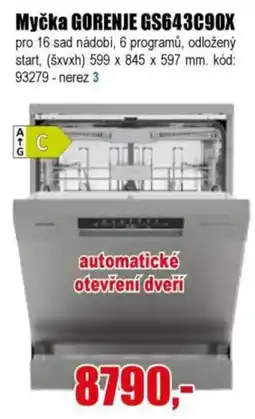 EVA Myčka GORENJE GS643C90X nabídka