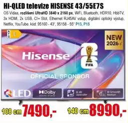 EVA Hisense Hi-QLED televize 43/55E7S nabídka