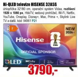 EVA Hisense Hi-QLED televize 32A5S nabídka