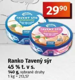 COOP TIP Ranko Tavený sýr nabídka