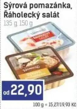 Konzum Yumimo sýrová pomazánka Řáholecký salát nabídka