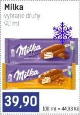 Konzum Milka vybrané druhy nabídka