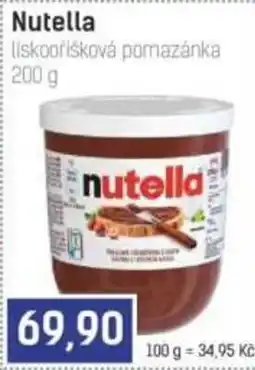 Konzum Nutella liskoříšková pomazánka nabídka