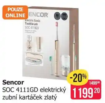 Sencor SOC 4111GD elektrický zubní kartáček zlatý