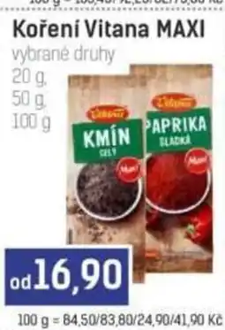 Konzum Vitana koření nabídka