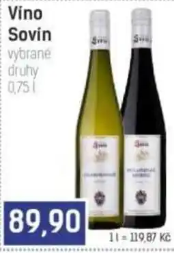 Konzum Sovín vybrané druhy nabídka
