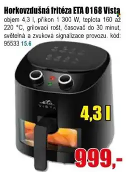 EVA Eta horkovzdušná fritéza 0168 vista nabídka