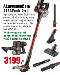 EVA Eta akuvysavač 2233 fenix 2 v 1 nabídka