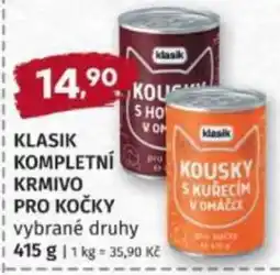 Konzum Klasik kompletní krmivo pro kočky vybrané druhy nabídka