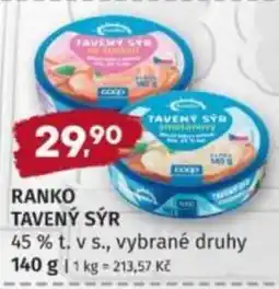 Konzum Ranko tavený sýr nabídka