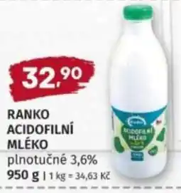 Konzum Ranko acidofilní mléko nabídka