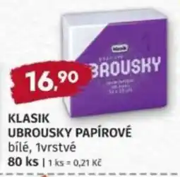 Konzum Klasik ubrousky papírové nabídka