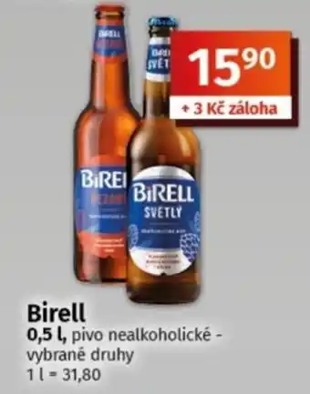 Birell pivo nealkoholické - vybrané druhy