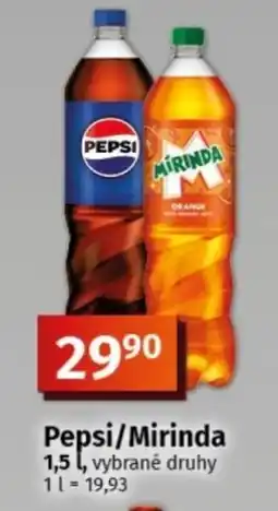 COOP TIP Pepsi/Mirinda nabídka