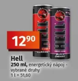 COOP TIP Hell energetický nápoj - vybrané druhy nabídka