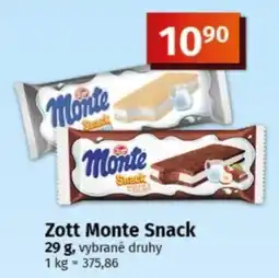 COOP TIP Zott Monte Snack nabídka