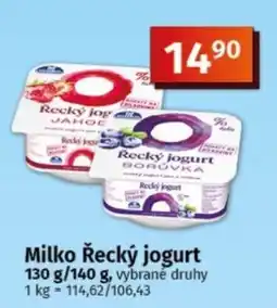 COOP TIP Milko řecký jogurt nabídka