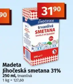COOP TIP Madeta jihočeská smetana 31% nabídka