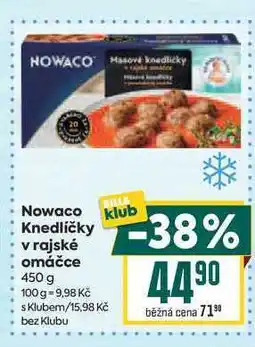 Billa Nowaco Knedlíčky v rajské omáčce nabídka