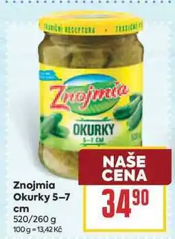 Billa Znojmia Okurky 5-7 cm 520/260 g nabídka