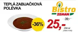 ZEMAN Bistro Zeman teplá zabijačková polévka nabídka