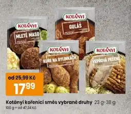 TEMPO Kotányi kořenící směs vybrané druhy nabídka