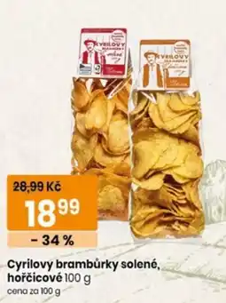 TEMPO Cyrilovy brambůrky solené, hořčicové nabídka