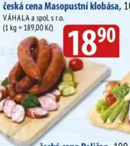 Bala Váhala masopustní klobása nabídka