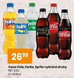 TEMPO Coca Cola, Fanta, Sprite vybrané druhy nabídka