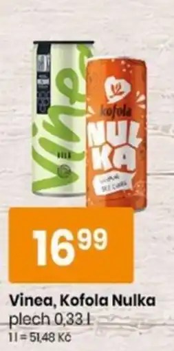 TEMPO Vinea, Kofola Nulka nabídka