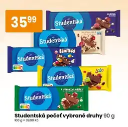 TEMPO Studentská pečeť vybrané druhy nabídka