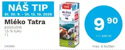 Konzum Mléko Tatra polotučné nabídka