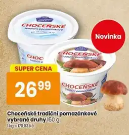 TEMPO Chocenske tradiční pomazánkové nabídka