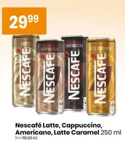 TEMPO Nescafé Latte, Cappuccino, Americano, Latte Caramel nabídka