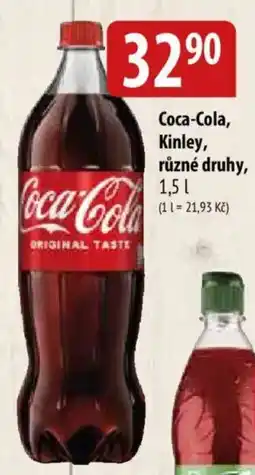 Bala Coca-Cola, Kinley, různé druhy nabídka
