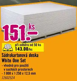 Hornbach Sádrokartonová deska White One Set nabídka