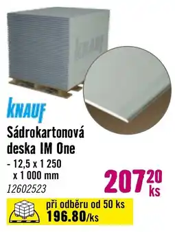 Hornbach knauf sádrokartonová deska im one nabídka