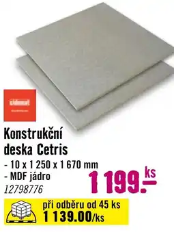 Hornbach Cidemat konstrukční deska Cetris nabídka