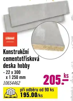 Hornbach zidemat konstrukční cementotřísková deska hobby nabídka