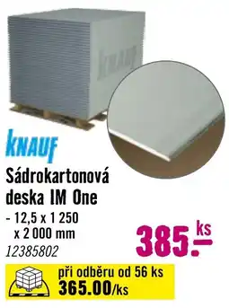 Hornbach knauf sádrokartonová deska im one nabídka