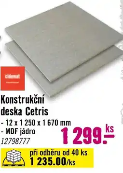 Hornbach Konstrukční deska Cetris nabídka