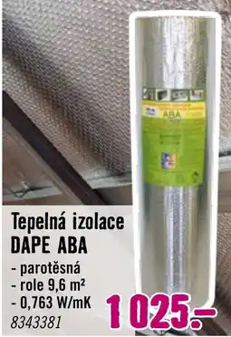 Hornbach Dape aba tepelná izolace nabídka