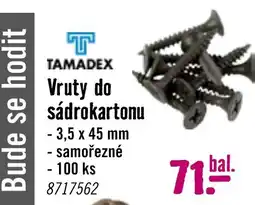 Hornbach TamaDex vruty do sádrokartonu nabídka