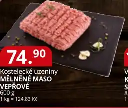 Potraviny CZ Kostelecké uzeniny mělněné maso vepřové nabídka