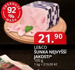 Potraviny CZ Le&co šunka nejvyšší jakosti* nabídka