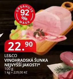 Potraviny CZ Le&Co vinohradská šunka nabídka
