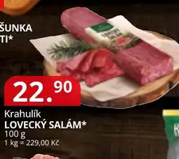 Potraviny CZ Krahulík Lovecký salám nabídka